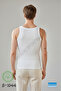 Men's 100% Cotton White Thin Strap F Corded Fabric K Ribbed Knit Undershirt Berrak 1044 - 2