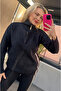 Black Zippered Bearded Sweater - 4