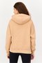 Women Sportswear Fit Long Sleeve Outdoor Hoodie, Tan - 2