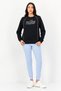 Women Sportswear Fit Long Sleeve Outdoor Sweatshirt, Black - 2