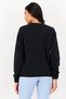 Women Sportswear Fit Long Sleeve Outdoor Sweatshirt, Black - 3