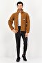 Men Sportswear Fit Long Sleeve Outdoor Jacket, Brown - 2