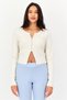 Women Sportswear Fit Long Sleeve Outdoor Cardigan, Light Grey