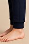 Unisex Half-Zipper, Half-Zipper 3 Thread Thick Winter Tracksuit Set Dark Blue - 4