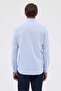 Non-Iron White Navy Striped 100% Cotton Comfort Fit Shirt - 7