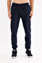Honeycomb Patterned Elastic Waist Side Pockets Narrow Leg Sports Sweatpants