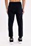 Melange Textured Elastic Waist Side Pockets Single Back Pocket Skinny Leg Sweatpants - 3