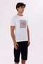 Silhouette of Printed Bicycles on a Square Grid Floor Comfortable Fit Short Sleeve T-Shirt - 5