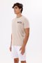 Crew Neck Short Sleeve Comfortable Fit Cotton Sports T-Shirt with Chest Print Detail - 2