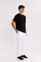 بنطال رياضي مريح ذو سطح ذو ملمس خلية النحل مع حزام قابل للتعديل وجيب جانبي وساق مطاطية - 8