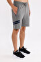 Double Stripe Tape Detailed Lace-Up Side Pocket Super Cotton Comfortable Fit Shorts - 4