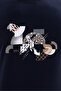 Geometric Pattern on the Front Printed Crew Neck Cotton T-Shirt - 7