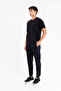 Melange Textured Elastic Waist Side Pockets Single Back Pocket Skinny Leg Sweatpants - 6