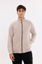 Striped Surface Effect Relaxed Fit Half Button Transitional Polo Neck T-Shirt - 5