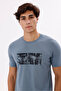 Print Detailed Crew Neck Comfortable Fit Short Sleeve Suitable for Daily Use T-Shirt - 6
