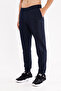 Honeycomb Patterned Elastic Waist Side Pockets Narrow Leg Sports Sweatpants - 2