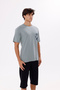 Crew Neck Comfortable Fit Soft Grip Front Print Detailed Short Sleeve T-Shirt - 4