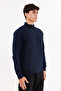 Striped Surface Effect Relaxed Fit Half Button Transitional Polo Neck T-Shirt - 4
