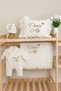 Muslin 4-Piece Baby Hospital Discharge Set with Name Embroidery (Romper+Hat+Tassel Blanket+Pillowcase)