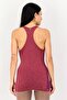 Women Dri Fit Brand Logo Training Tank Top, Heather Maroon - 4