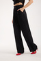 Women's Baggy Pants - Loose Pants with Pockets and Front Folding - 5
