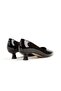 Black Patent Leather Low Short Hazelnut Heeled Stiletto Evening Dress Shoes Minikandy - 5