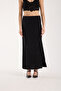 Textured Long Skirt - Printed Skirt - Long Skirt Lightly Flawed Model 93 cm - 4