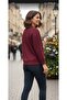 Tricot Bluse with Long Sleeves and Ribbed Bottom and Sleeves - 2