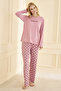 Women's Milan Fabric Pajama Set 50902-2392 Powder - 2