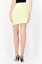Women Textured Mini Skirt, Lemon Yellow - 4