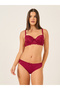 Solid Lace Padded Wired Bra and Bikini Briefs Set