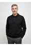 Men's Black Polo Neck Sweater