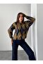 Ribbed Diamond Pattern Sweater - 2