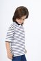 Boys' Striped Polo Neck Buttoned Short Sleeve T-Shirt - 3