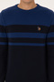 Men's Slim Fit Crew Neck Navy Blue Sweater 50308460-Vr033 - 6