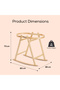 Moses Rope Basket with Stand - Grey - 8