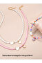 Set of 3 - Butterfly and Heart Pendant Beaded Necklace