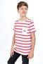 Boys' Printed Crew Neck Short Sleeve Striped T-Shirt - Single Pocket - 2