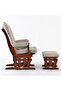 Deluxe Gliding Chair with Ottoman Set - Beige - 3