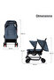 Double Baby Stroller with Hooks - Grey - 8