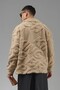 Oversized Plush Jacket with Snap Closure on the Front, Without Lining and Without Pockets - 2