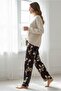 Men's Long Single Bottom Pajama Cotton Home Wear Daily Comfortable Cut Sweatpants Elastic Waist - 3