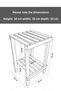 Natural Wooden Bathroom Shelf, 2-Tier Organizer with Shampoo and Towel Organizer, Wooden Nightstand - 4