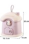 Cute Kawai Style Pink Color Household Chimney Piggy Bank Lockable Money Box with Sticker Gift - 4
