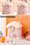Cute Kawai Style Pink Color Household Chimney Piggy Bank Lockable Money Box with Sticker Gift - 2