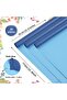 Flower Wrapping Paper 20Pcs, Double Sided Matte Transparent Bouquet Wrapping Paper, Light & Dark Blue, 58X58 cm - 2