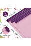 Flower Wrapping Paper 5 Pack, Double Sided Matte Transparent Gift Bouquet Wrapping Paper, Purple & Pink, 58X58 cm - 2