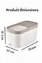 2 Apex Cream 12-Liter Detergent Containers with Sliding Lids - Wheeled Food Storage Box with Scale - 4