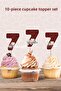 Safari Pastel 1-2-3-4-5-6-7-8-9-10 Year Old Cupcake Toothpick Decoration 1O'Lu - 7