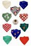 Baby 100% Cotton Double Layer Christmas Themed Scarf Bib Set 10 Pieces Christmas Gift - 3